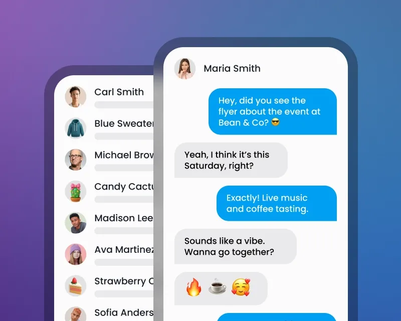 SMS conversation on a phone